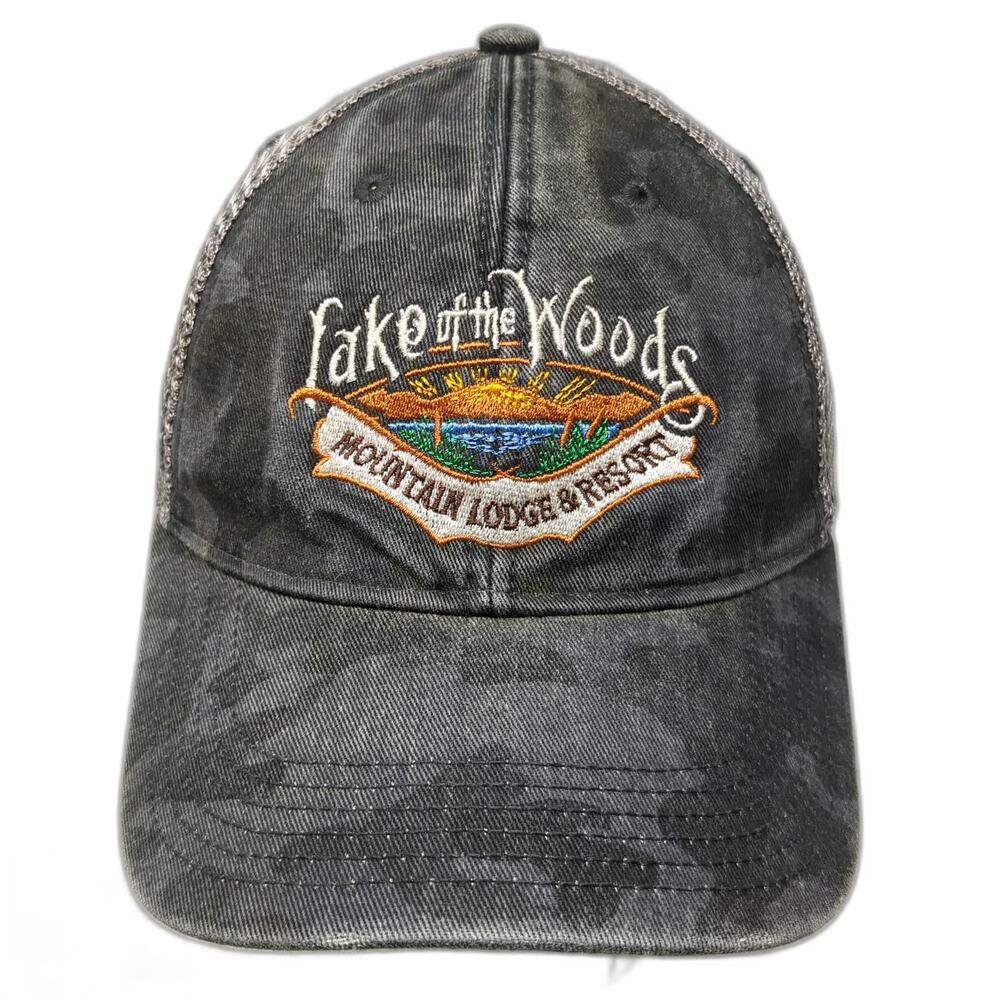 Legacy Gray Camo Trucker Hat One Size Mesh Lake of the Woods Lodge Resort